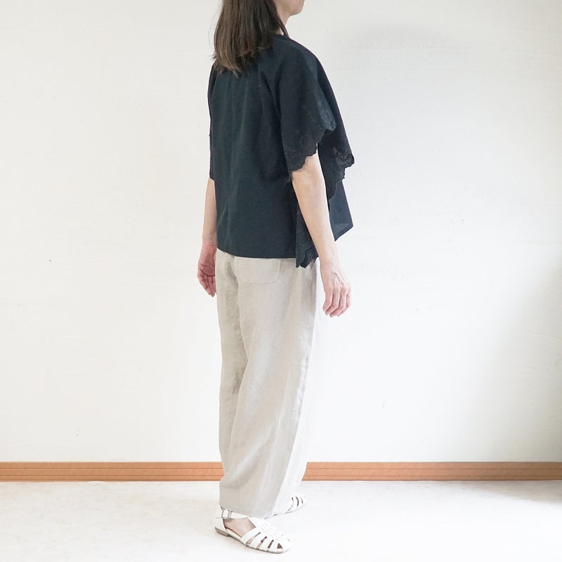Branch m‘.,ブランチエム,ナチュラル,30代,40代,50代,60代,コットンリネン,綿麻,ゆったり,ブラウス,ワイドブラウス,刺繍,刺繍ブラウス