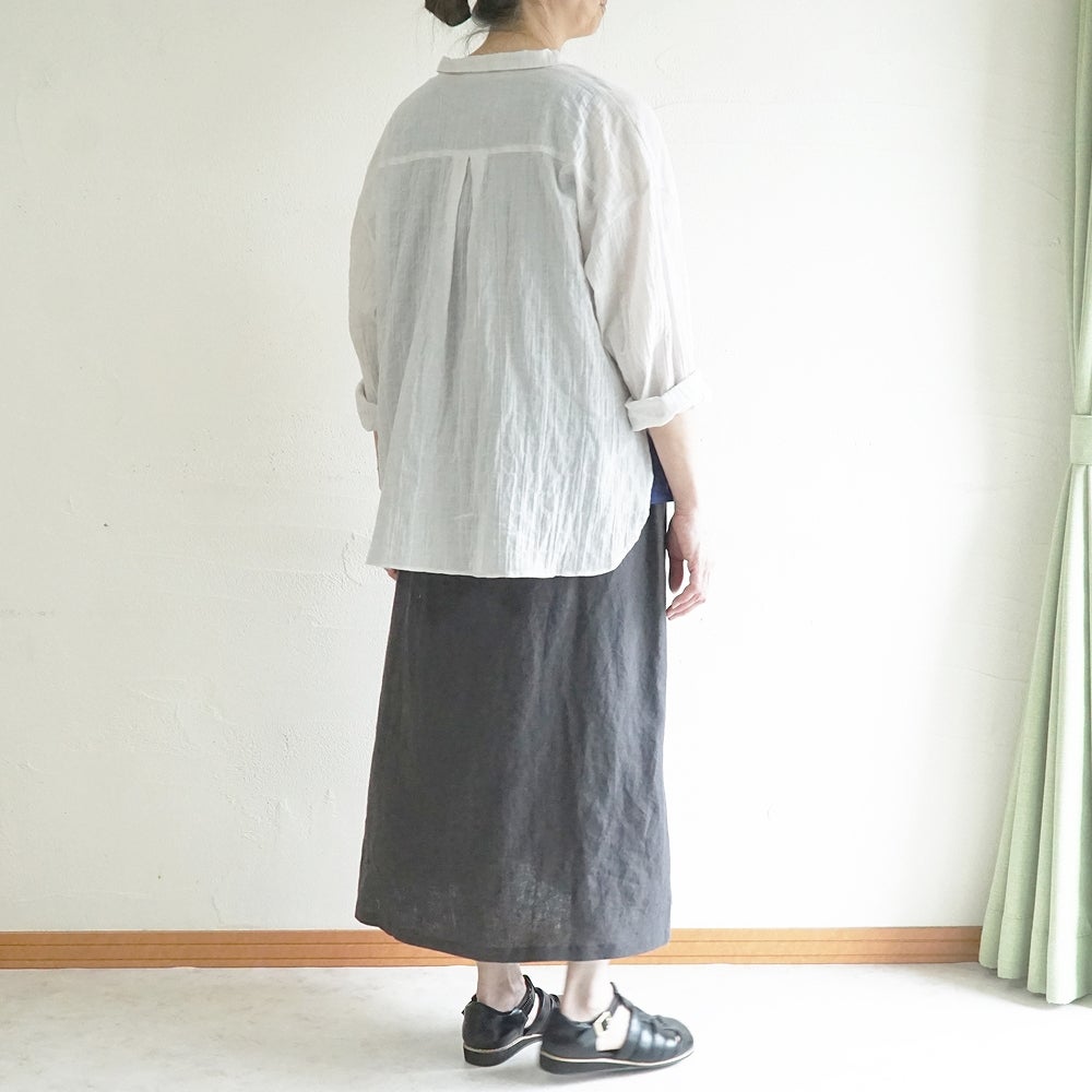 Branch m‘.,ブランチエム,ナチュラル,30代,40代,50代,60代,コットン,ゆったり,綿,シャツ,ブラウス,シャツブラウス,シアー,シアーシャツ,チビ衿,シアーブラウス,綿シャツ,綿ブラウス,コットンブラウス,コットンシャツ, 羽織,紫外線,紫外線対策,冷房,冷房対策,