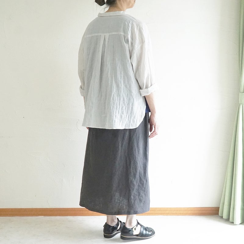 Branch m‘.,ブランチエム,ナチュラル,30代,40代,50代,60代,コットン,ゆったり,綿,シャツ,ブラウス,シャツブラウス,シアー,シアーシャツ,チビ衿,シアーブラウス,綿シャツ,綿ブラウス,コットンブラウス,コットンシャツ, 羽織,紫外線,紫外線対策,冷房,冷房対策,