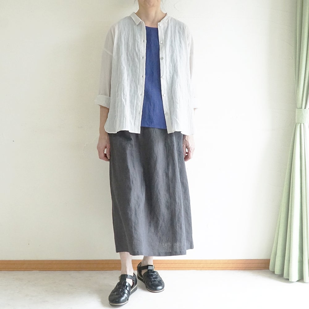 Branch m‘.,ブランチエム,ナチュラル,30代,40代,50代,60代,コットン,ゆったり,綿,シャツ,ブラウス,シャツブラウス,シアー,シアーシャツ,チビ衿,シアーブラウス,綿シャツ,綿ブラウス,コットンブラウス,コットンシャツ, 羽織,紫外線,紫外線対策,冷房,冷房対策,