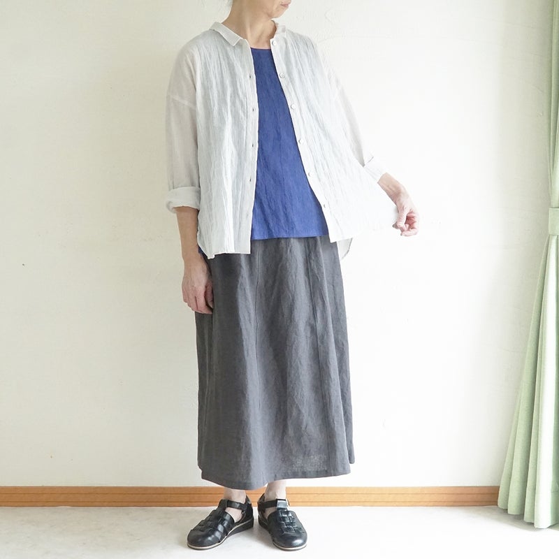 Branch m‘.,ブランチエム,ナチュラル,30代,40代,50代,60代,コットン,ゆったり,綿,シャツ,ブラウス,シャツブラウス,シアー,シアーシャツ,チビ衿,シアーブラウス,綿シャツ,綿ブラウス,コットンブラウス,コットンシャツ, 羽織,紫外線,紫外線対策,冷房,冷房対策,