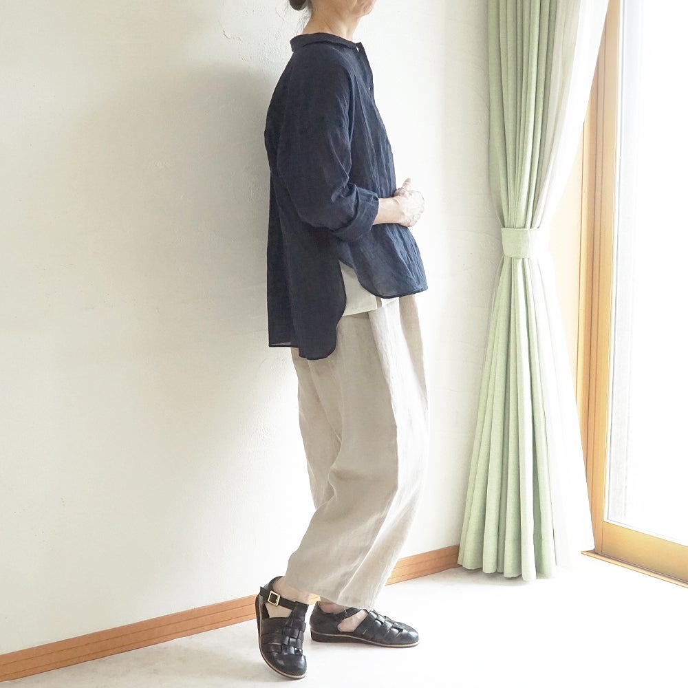 Branch m‘.,ブランチエム,ナチュラル,30代,40代,50代,60代,コットン,ゆったり,綿,シャツ,ブラウス,シャツブラウス,シアー,シアーシャツ,チビ衿,シアーブラウス,綿シャツ,綿ブラウス,コットンブラウス,コットンシャツ, 羽織,紫外線,紫外線対策,冷房,冷房対策,