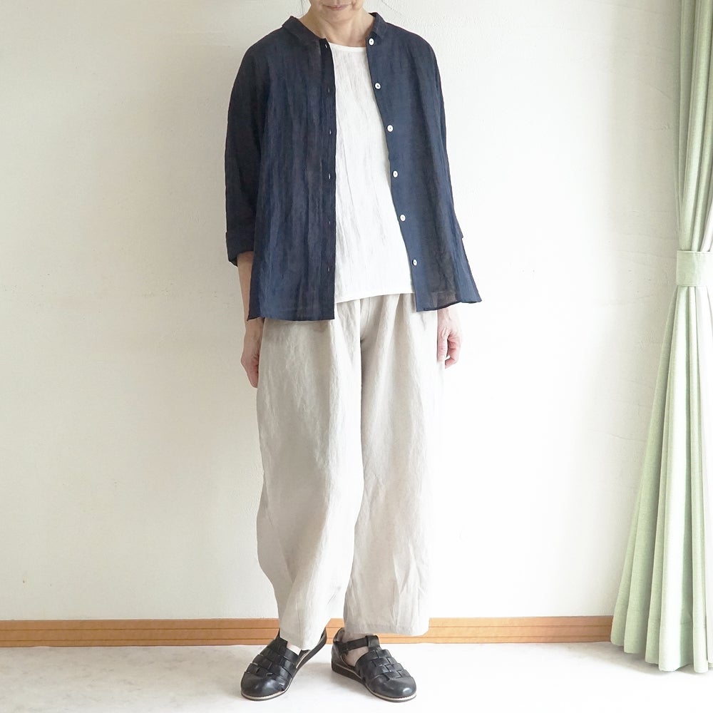 Branch m‘.,ブランチエム,ナチュラル,30代,40代,50代,60代,コットン,ゆったり,綿,シャツ,ブラウス,シャツブラウス,シアー,シアーシャツ,チビ衿,シアーブラウス,綿シャツ,綿ブラウス,コットンブラウス,コットンシャツ, 羽織,紫外線,紫外線対策,冷房,冷房対策,