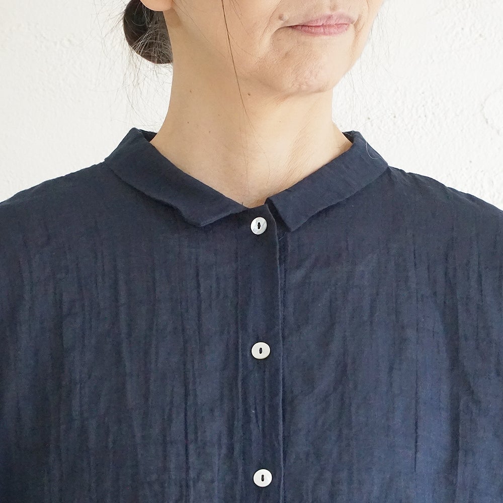 Branch m‘.,ブランチエム,ナチュラル,30代,40代,50代,60代,コットン,ゆったり,綿,シャツ,ブラウス,シャツブラウス,シアー,シアーシャツ,チビ衿,シアーブラウス,綿シャツ,綿ブラウス,コットンブラウス,コットンシャツ, 羽織,紫外線,紫外線対策,冷房,冷房対策,