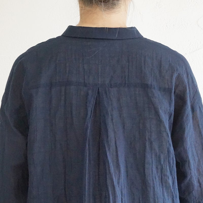 Branch m‘.,ブランチエム,ナチュラル,30代,40代,50代,60代,コットン,ゆったり,綿,シャツ,ブラウス,シャツブラウス,シアー,シアーシャツ,チビ衿,シアーブラウス,綿シャツ,綿ブラウス,コットンブラウス,コットンシャツ, 羽織,紫外線,紫外線対策,冷房,冷房対策,