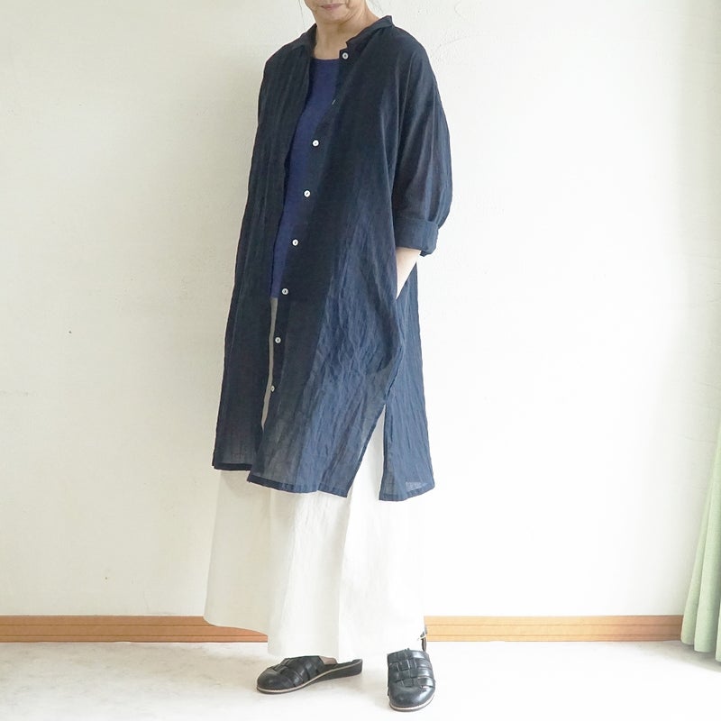 Branch m‘.,ブランチエム,ナチュラル,30代,40代,50代,60代,コットン,ゆったり,綿,シャツ,シャツワンピース,ワンピース,シアーワンピース, シャツ,ブラウス,シャツブラウス,シアー,シアーシャツ,チビ衿,シアーブラウス,綿シャツ,綿ブラウス,コットンブラウス,コットンシャツ,羽織,紫外線,紫外線対策,冷房,冷房対策,
