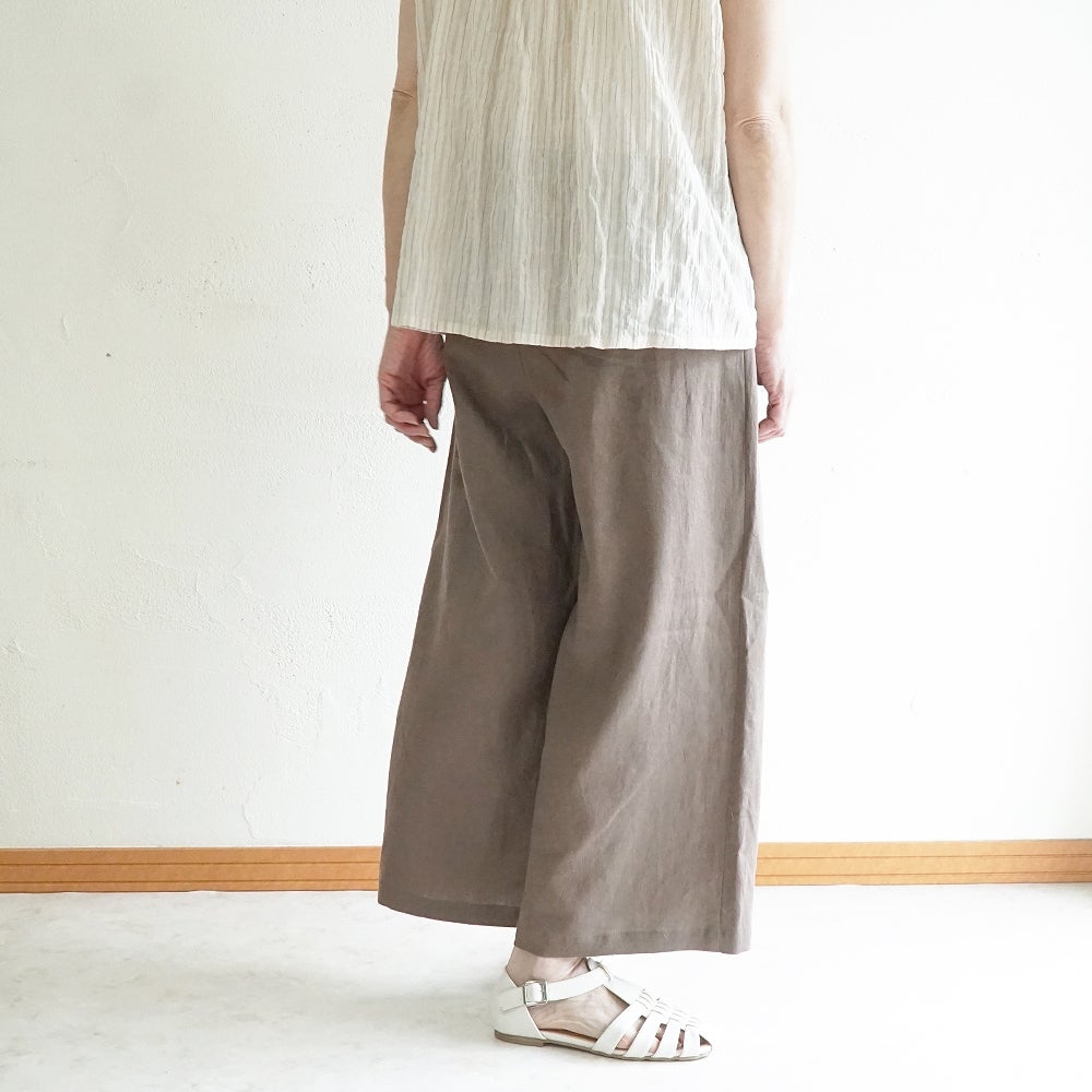 Branch m‘.,ブランチエム,ナチュラル,30代,40代,50代,60代,リネン,ゆったり,パンツ,リネンパンツ,ワイドパンツ,ワイドストレートパンツ,