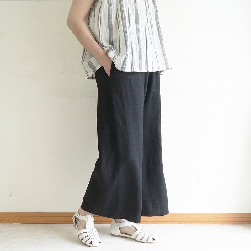 Branch m‘.,ブランチエム,ナチュラル,30代,40代,50代,60代,リネン,ゆったり,パンツ,リネンパンツ,ワイドパンツ,ワイドストレートパンツ,