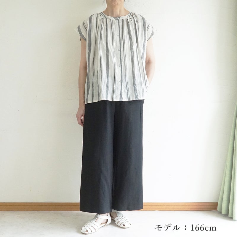 Branch m‘.,ブランチエム,ナチュラル,30代,40代,50代,60代,リネン,ゆったり,パンツ,リネンパンツ,ワイドパンツ,ワイドストレートパンツ,