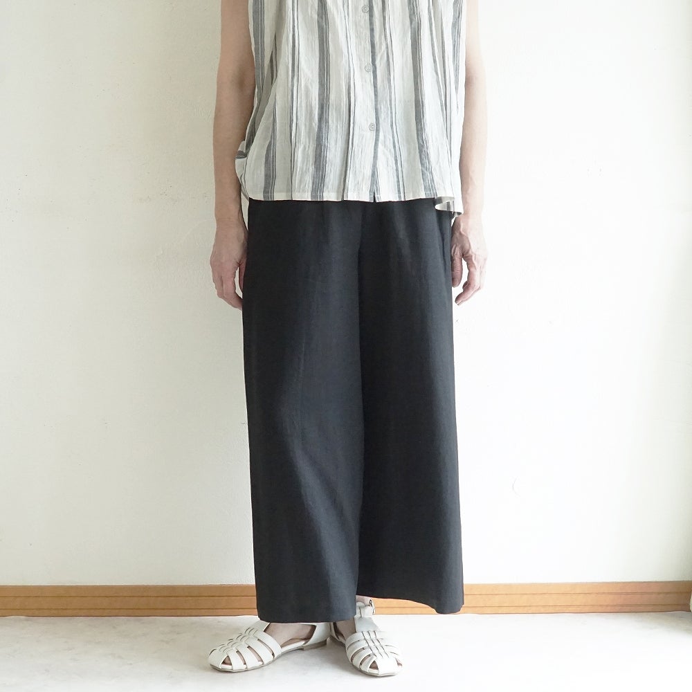 Branch m‘.,ブランチエム,ナチュラル,30代,40代,50代,60代,リネン,ゆったり,パンツ,リネンパンツ,ワイドパンツ,ワイドストレートパンツ,