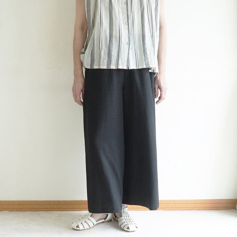 Branch m‘.,ブランチエム,ナチュラル,30代,40代,50代,60代,リネン,ゆったり,パンツ,リネンパンツ,ワイドパンツ,ワイドストレートパンツ,