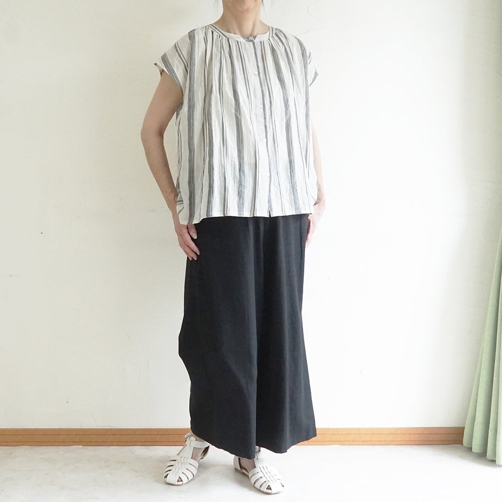 Branch m‘.,ブランチエム,ナチュラル,30代,40代,50代,60代,リネン,ゆったり,パンツ,リネンパンツ,ワイドパンツ,ワイドストレートパンツ,