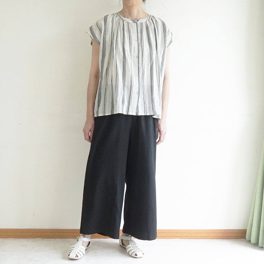Branch m‘.,ブランチエム,ナチュラル,30代,40代,50代,60代,リネン,ゆったり,パンツ,リネンパンツ,ワイドパンツ,ワイドストレートパンツ,