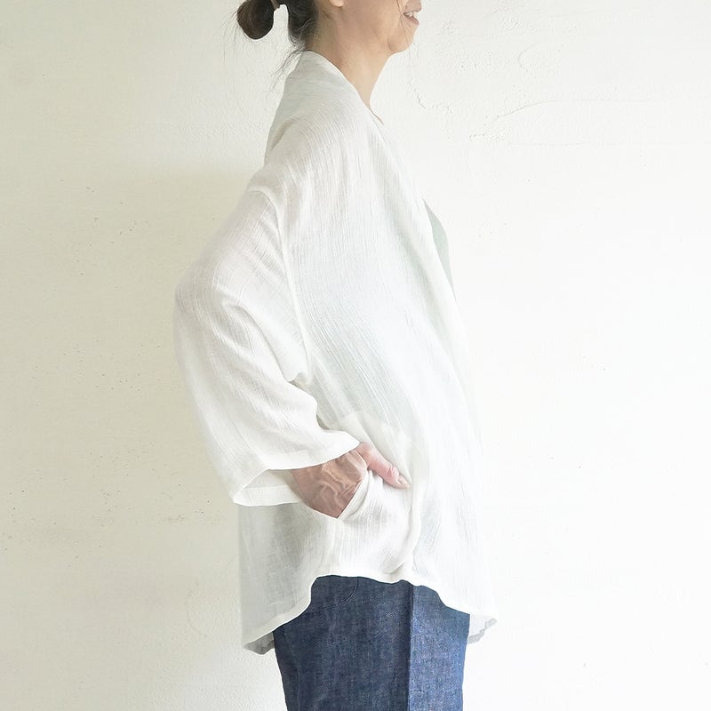 Branch m‘.,ブランチエム,ナチュラル,30代,40代,50代,60代,リネン,ゆったり,カーディガン,ショール,リネンカーデ,リネンカーディガン,リネンショール,ショールカーディガン,ストールカーディガン,紫外線対策,冷房対策