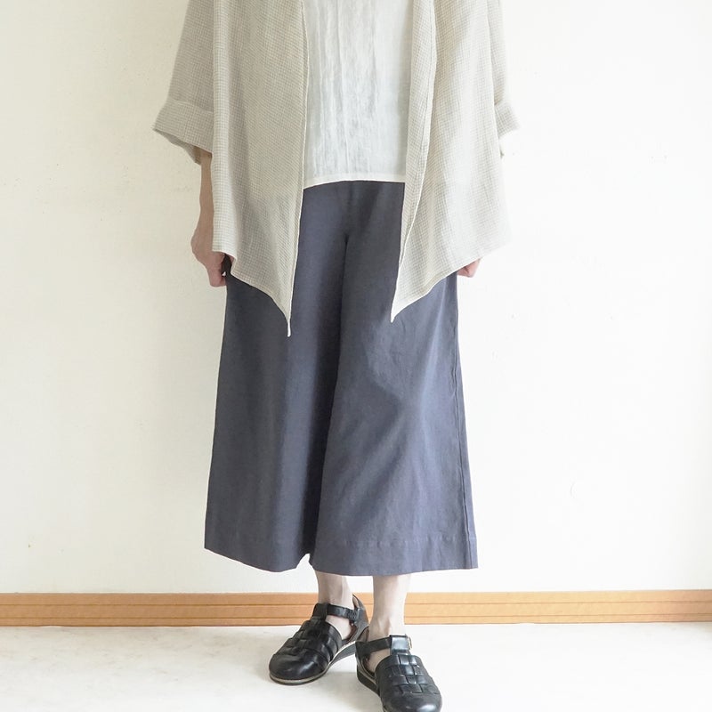 Branch m‘.,ブランチエム,ナチュラル,30代,40代,50代,60代,リネン,綿,コットン,麻,コットンリネン,ゆったり,ワイドパンツ,リネンワイドパンツ,リネンパンツ,パンツ,