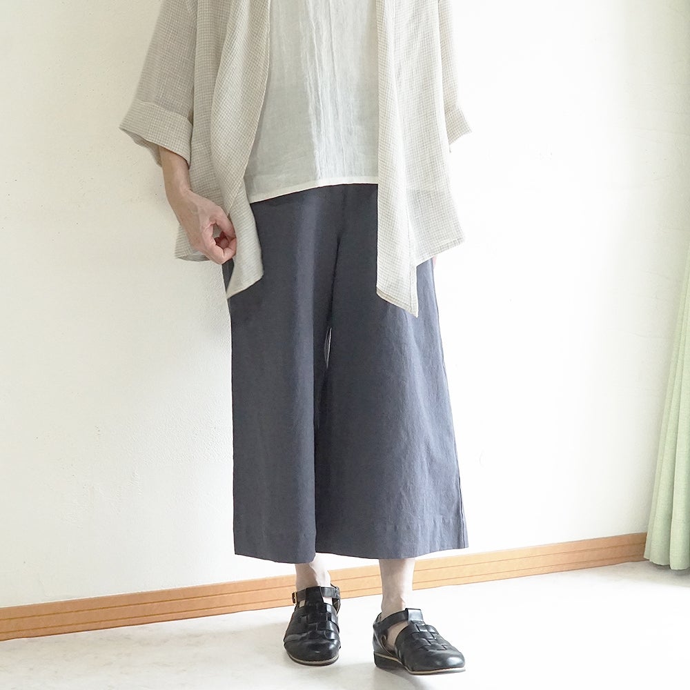 Branch m‘.,ブランチエム,ナチュラル,30代,40代,50代,60代,リネン,綿,コットン,麻,コットンリネン,ゆったり,ワイドパンツ,リネンワイドパンツ,リネンパンツ,パンツ,