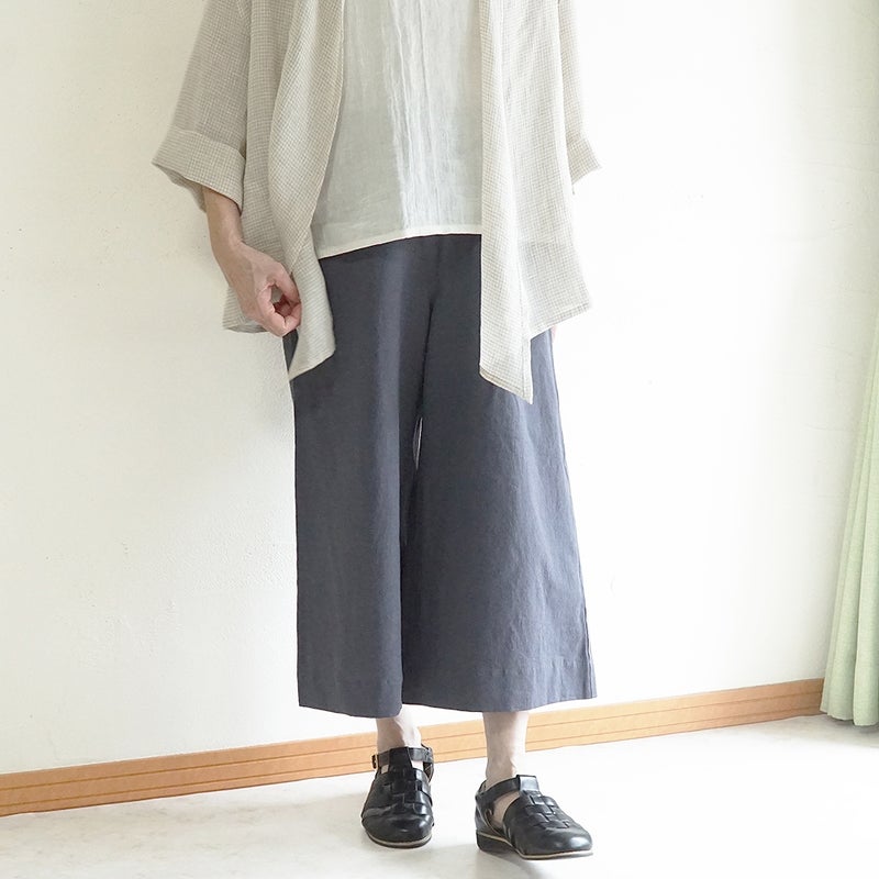 Branch m‘.,ブランチエム,ナチュラル,30代,40代,50代,60代,リネン,綿,コットン,麻,コットンリネン,ゆったり,ワイドパンツ,リネンワイドパンツ,リネンパンツ,パンツ,