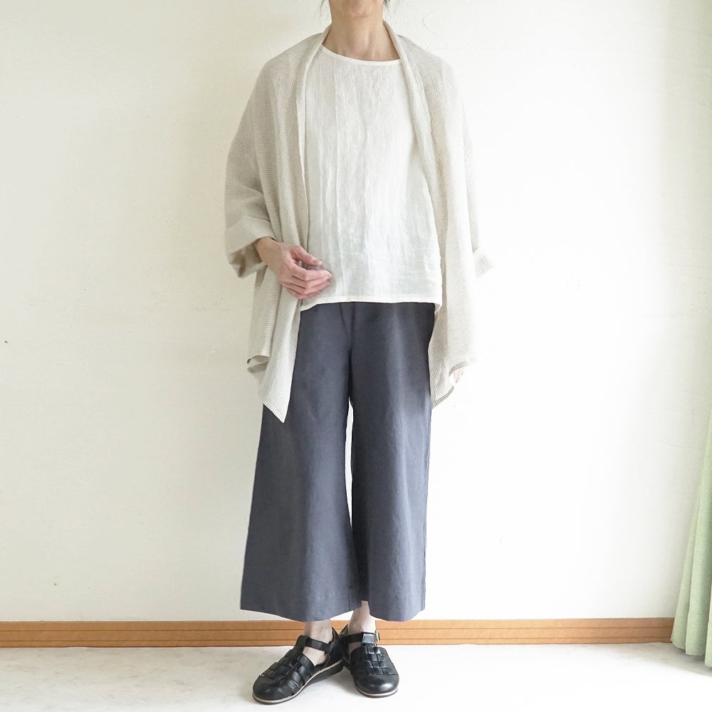 Branch m‘.,ブランチエム,ナチュラル,30代,40代,50代,60代,リネン,綿,コットン,麻,コットンリネン,ゆったり,ワイドパンツ,リネンワイドパンツ,リネンパンツ,パンツ,