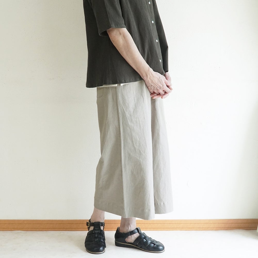 Branch m‘.,ブランチエム,ナチュラル,30代,40代,50代,60代,リネン,綿,コットン,麻,コットンリネン,ゆったり,ワイドパンツ,リネンワイドパンツ,リネンパンツ,パンツ,