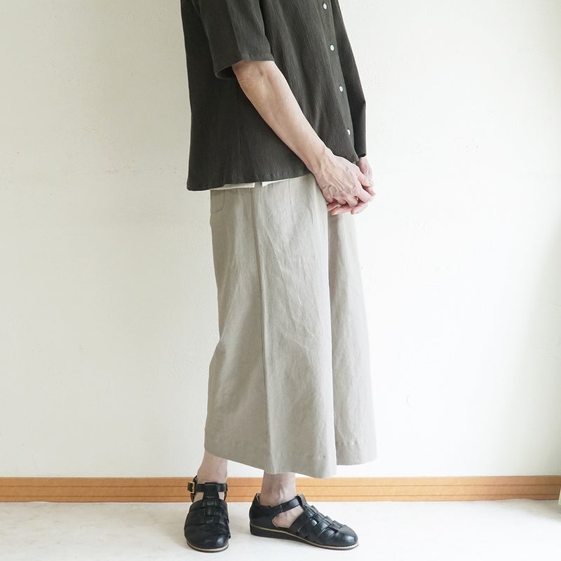Branch m‘.,ブランチエム,ナチュラル,30代,40代,50代,60代,リネン,綿,コットン,麻,コットンリネン,ゆったり,ワイドパンツ,リネンワイドパンツ,リネンパンツ,パンツ,
