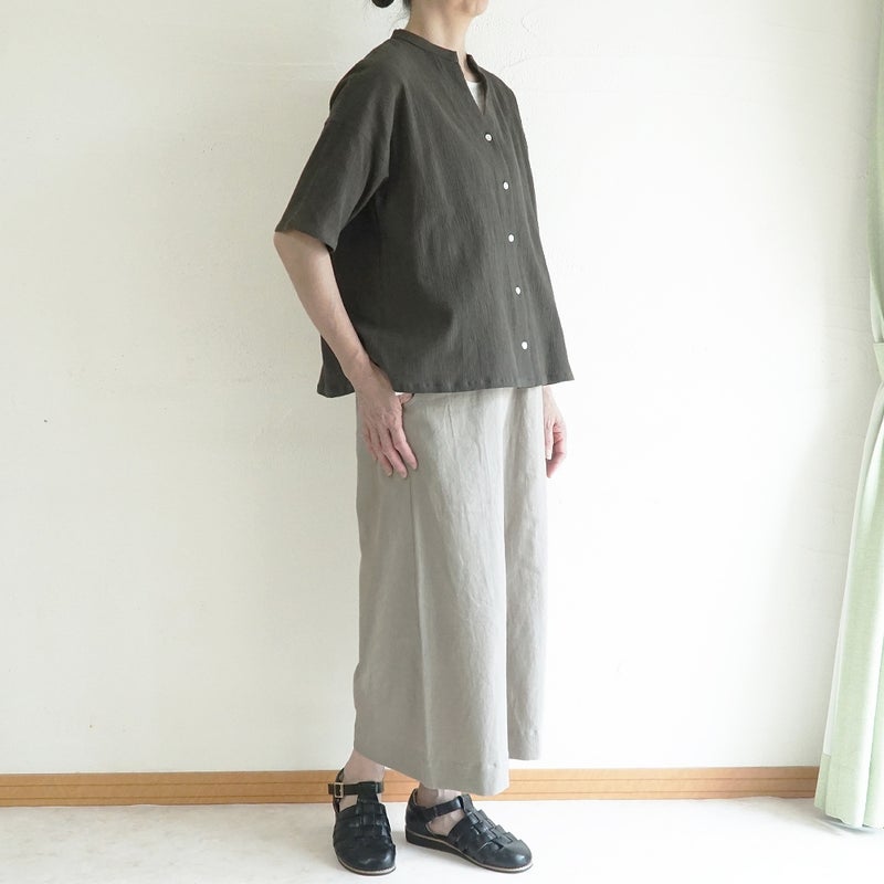 Branch m‘.,ブランチエム,ナチュラル,30代,40代,50代,60代,リネン,綿,コットン,麻,コットンリネン,ゆったり,ワイドパンツ,リネンワイドパンツ,リネンパンツ,パンツ,