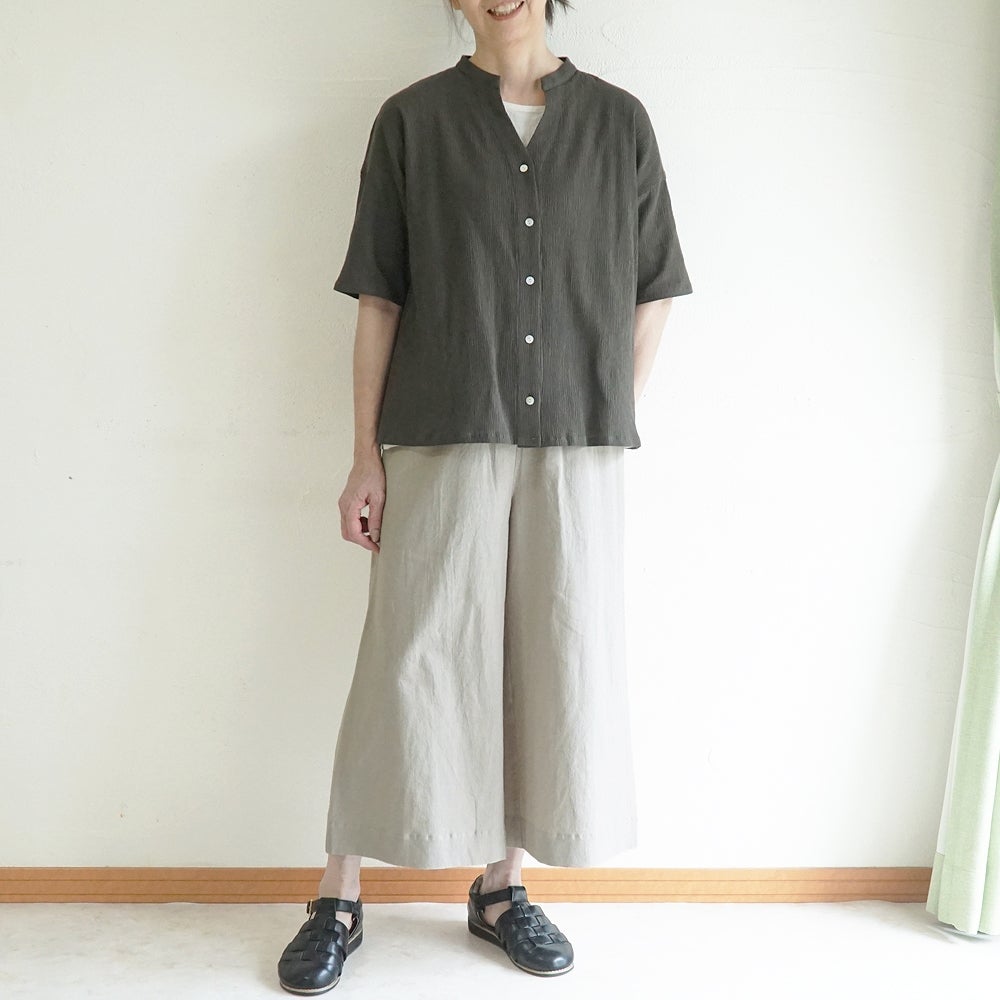Branch m‘.,ブランチエム,ナチュラル,30代,40代,50代,60代,リネン,綿,コットン,麻,コットンリネン,ゆったり,ワイドパンツ,リネンワイドパンツ,リネンパンツ,パンツ,