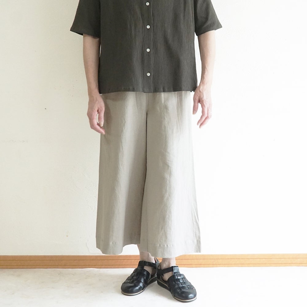 Branch m‘.,ブランチエム,ナチュラル,30代,40代,50代,60代,リネン,綿,コットン,麻,コットンリネン,ゆったり,ワイドパンツ,リネンワイドパンツ,リネンパンツ,パンツ,