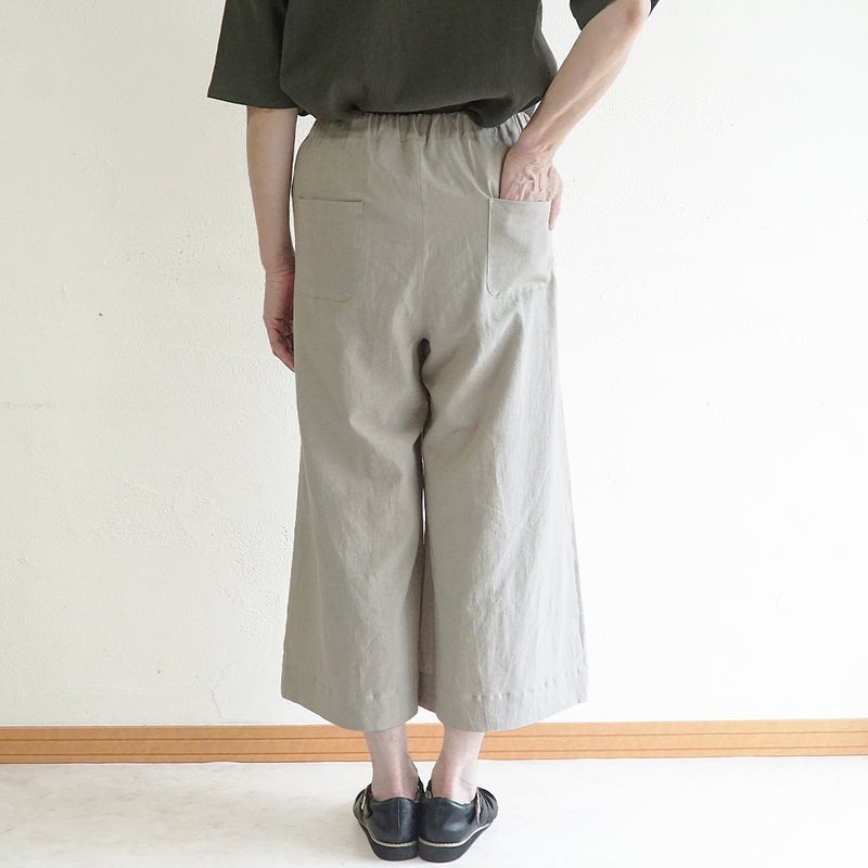 Branch m‘.,ブランチエム,ナチュラル,30代,40代,50代,60代,リネン,綿,コットン,麻,コットンリネン,ゆったり,ワイドパンツ,リネンワイドパンツ,リネンパンツ,パンツ,