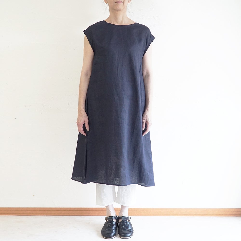 Branch m‘.,ブランチエム,ナチュラル,30代,40代,50代,60代,リネン,ゆったり,麻,ワンピース,リネンワンピース,ノースリーブワンピース