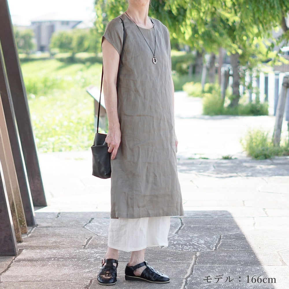 Branch m‘.,ブランチエム,ナチュラル,30代,40代,50代,60代,リネン,ゆったり,麻,ワンピース,リネンワンピース,ノースリーブワンピース