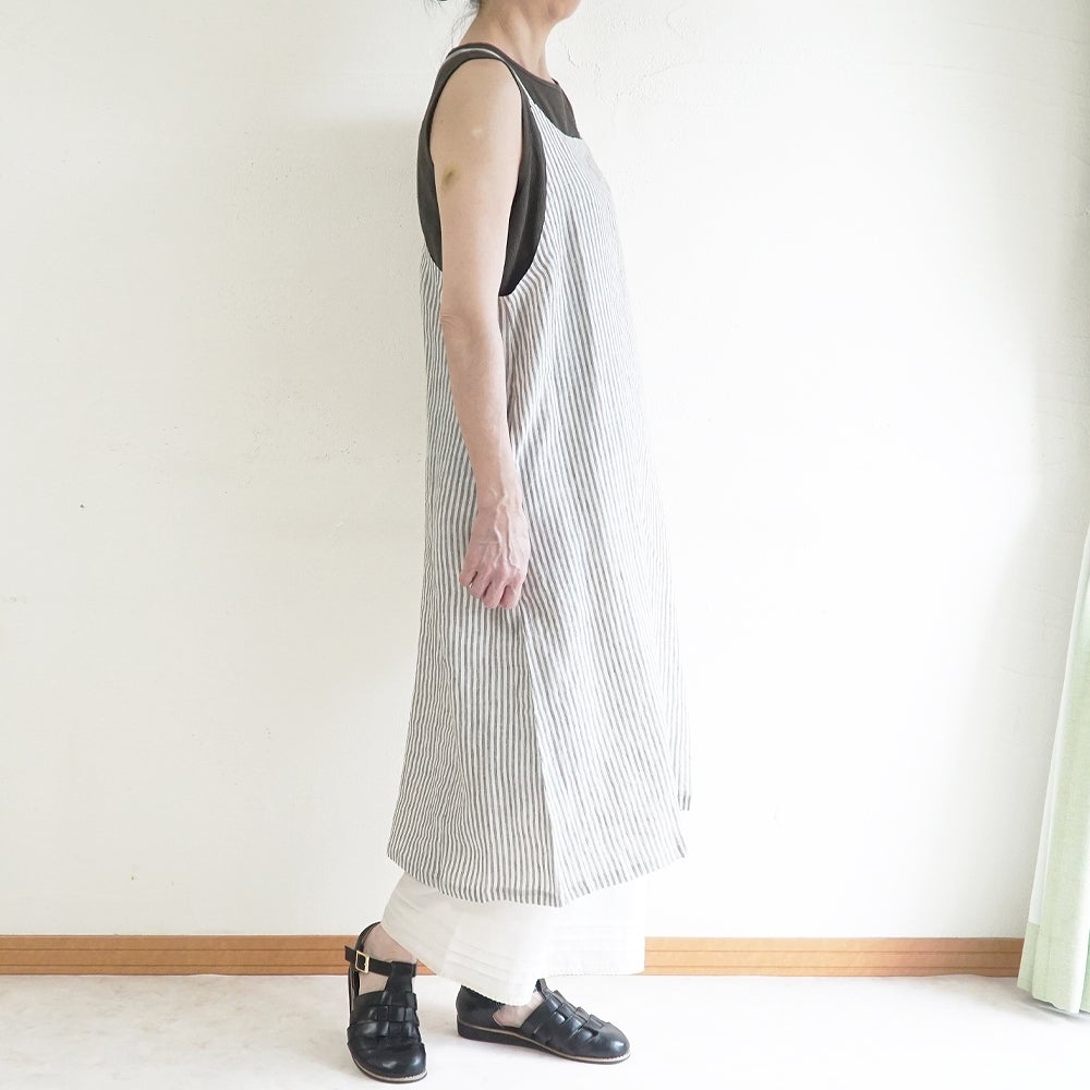 Branch m‘.,ブランチエム,ナチュラル,30代,40代,50代,60代,コットン,綿,ゆったり,ブラウス,タンクトップ,ノースリーブ,高島ちぢみ,楊柳.セットアップ