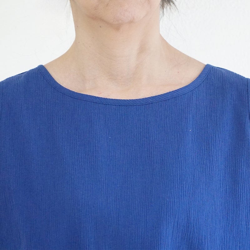 Branch m‘.,ブランチエム,ナチュラル,30代,40代,50代,60代,コットン,綿,ゆったり,ブラウス,タンクトップ,ノースリーブ,高島ちぢみ,楊柳.セットアップ