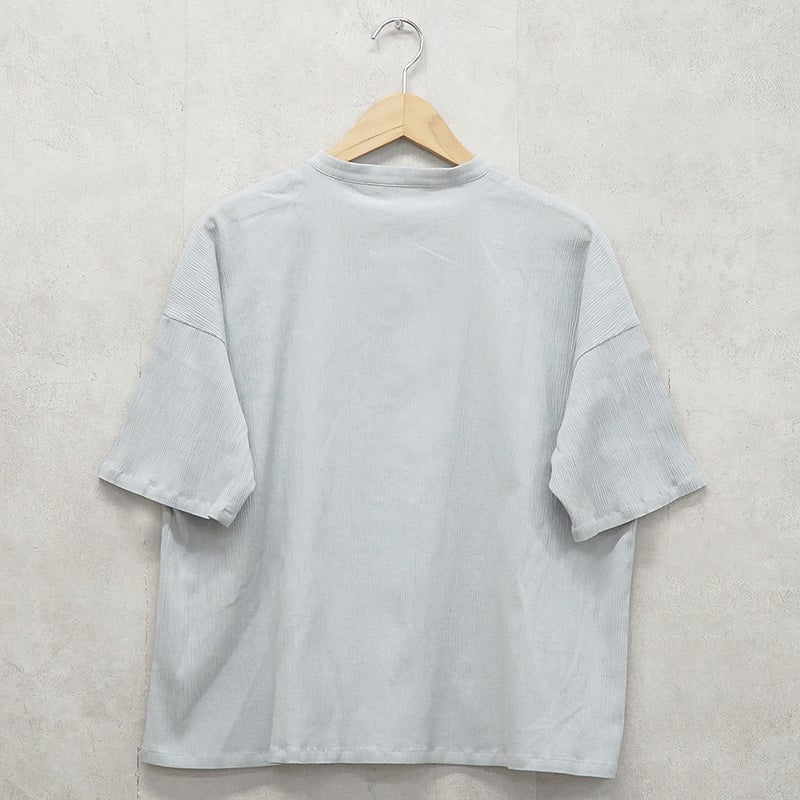 Branch m‘.,ブランチエム,ナチュラル,30代,40代,50代,60代,コットン,綿,ゆったり,ブラウス,半袖,シャツ,シャツブラウス,半袖シャツ,半袖ブラウス,キーネック,キーネックブラウス,キーネックシャツ,高島ちぢみ,楊柳,セットアップ