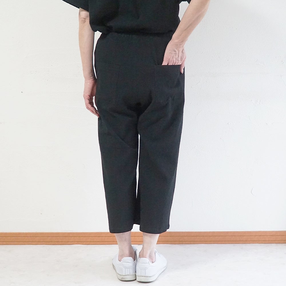 Branch m‘.,ブランチエム,ナチュラル,30代,40代,50代,60代,コットン,綿,ゆったり,パンツ,ワイドパンツ,ストレートパンツ,ぺチパンツ,高島ちぢみ,楊柳,セットアップ