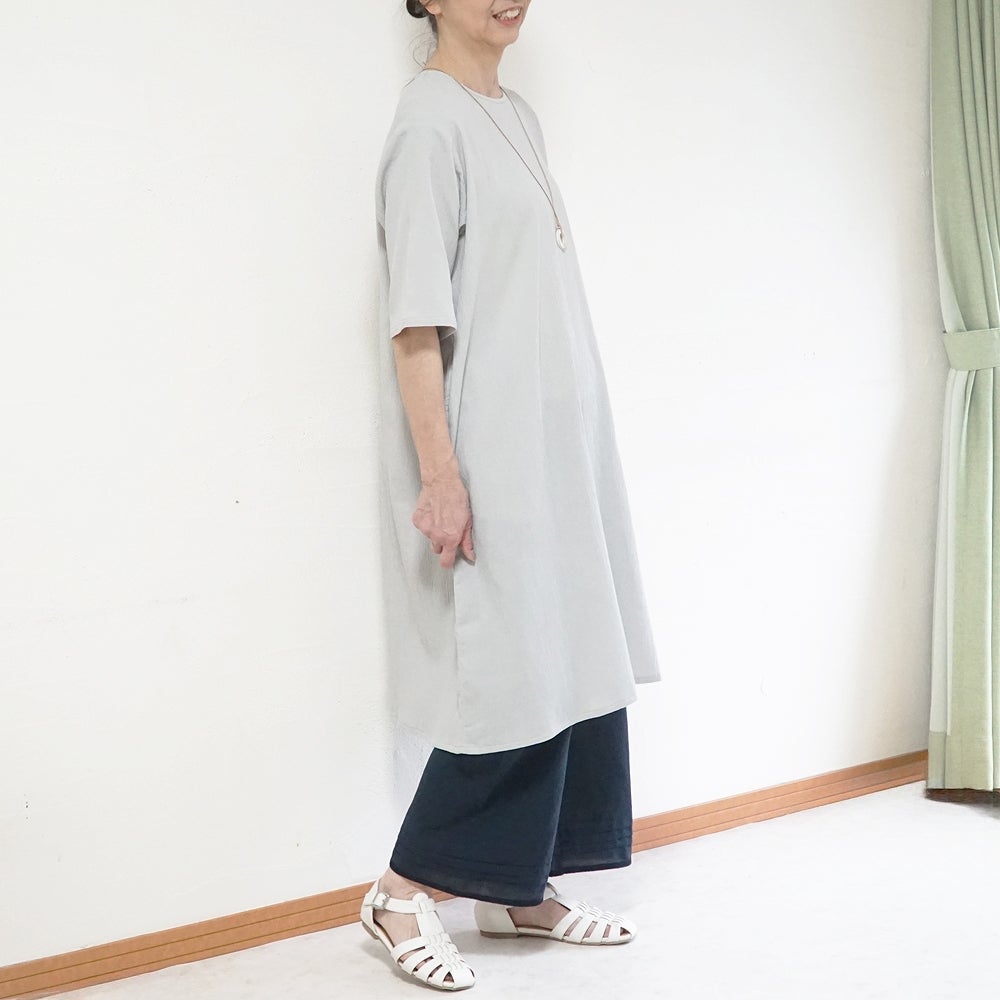 Branch m‘.,ブランチエム,ナチュラル,30代,40代,50代,60代,コットン,綿,ゆったり,パンツ,ワイドパンツ,ストレートパンツ,ぺチパンツ,高島ちぢみ,楊柳,セットアップ