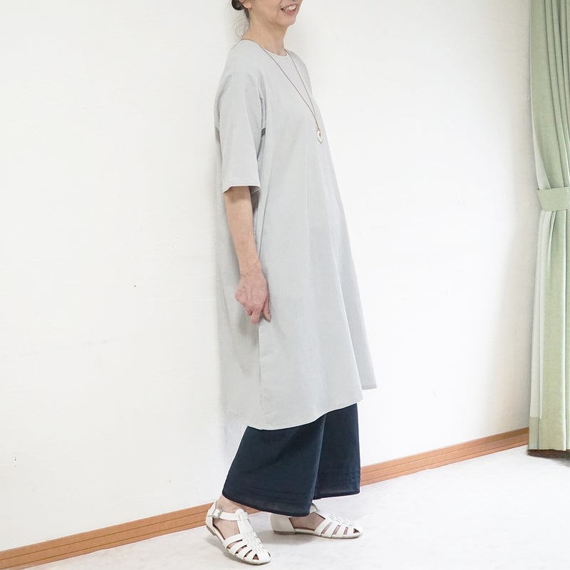 Branch m‘.,ブランチエム,ナチュラル,30代,40代,50代,60代,コットン,綿,ゆったり,パンツ,ワイドパンツ,ストレートパンツ,ぺチパンツ,高島ちぢみ,楊柳,セットアップ