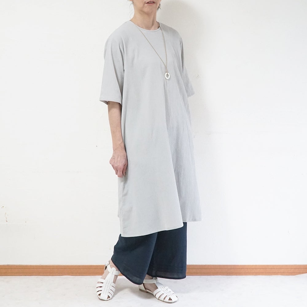 Branch m‘.,ブランチエム,ナチュラル,30代,40代,50代,60代,コットン,綿,ゆったり,パンツ,ワイドパンツ,ストレートパンツ,ぺチパンツ,高島ちぢみ,楊柳,セットアップ