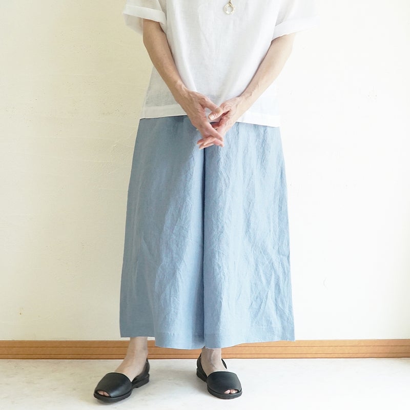 Branch m‘.,ブランチエム,ナチュラル,30代,40代,50代,60代,コーデセット,コーディネートセット,セット売り,ゆったり,リネン,プルオーバー,ブラウス,Tシャツ,プルオーバーブラウス, ,パンツ,リネン,リネンパンツ,ワイドパンツ,ギャザーパンツ