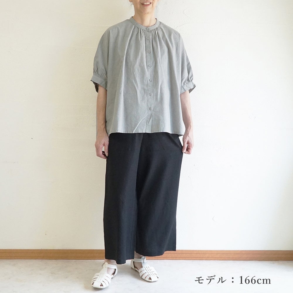 Branch m‘.,ブランチエム,ナチュラル,30代,40代,50代,60代,コットンリネン,ゆったり,ブラウス,綿麻ブラウス,ドルマンブラウス,プルオーバー,プルオーバーブラウス,チェック,チェックブラウス