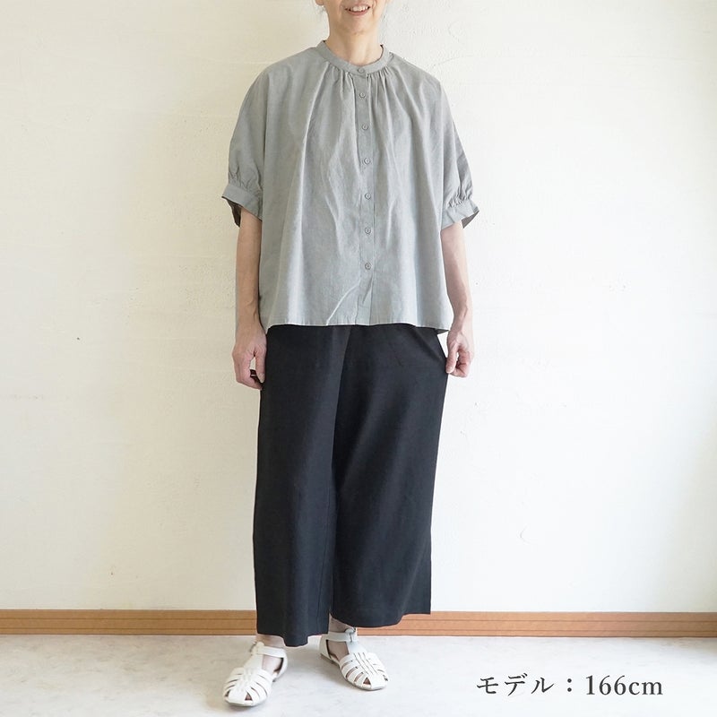 Branch m‘.,ブランチエム,ナチュラル,30代,40代,50代,60代,コットンリネン,ゆったり,ブラウス,綿麻ブラウス,ドルマンブラウス,プルオーバー,プルオーバーブラウス,チェック,チェックブラウス