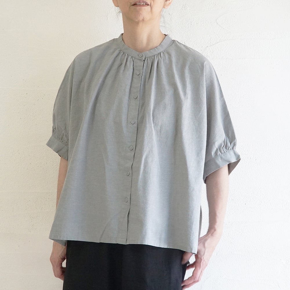 Branch m‘.,ブランチエム,ナチュラル,30代,40代,50代,60代,コットンリネン,ゆったり,ブラウス,綿麻ブラウス,ドルマンブラウス,プルオーバー,プルオーバーブラウス,チェック,チェックブラウス