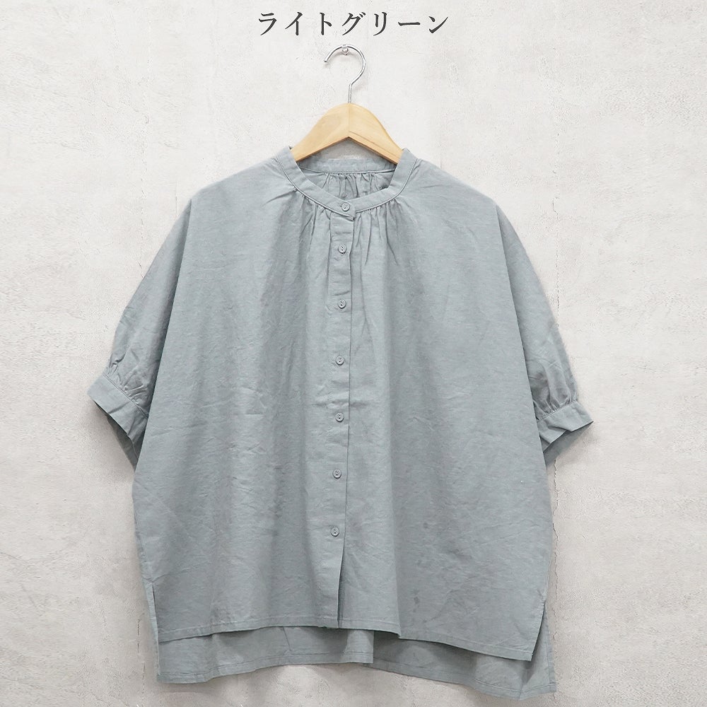 Branch m‘.,ブランチエム,ナチュラル,30代,40代,50代,60代,コットンリネン,ゆったり,ブラウス,綿麻ブラウス,ドルマンブラウス,プルオーバー,プルオーバーブラウス,チェック,チェックブラウス