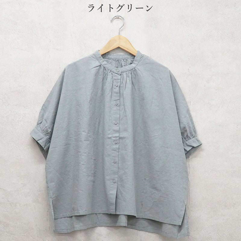 Branch m‘.,ブランチエム,ナチュラル,30代,40代,50代,60代,コットンリネン,ゆったり,ブラウス,綿麻ブラウス,ドルマンブラウス,プルオーバー,プルオーバーブラウス,チェック,チェックブラウス