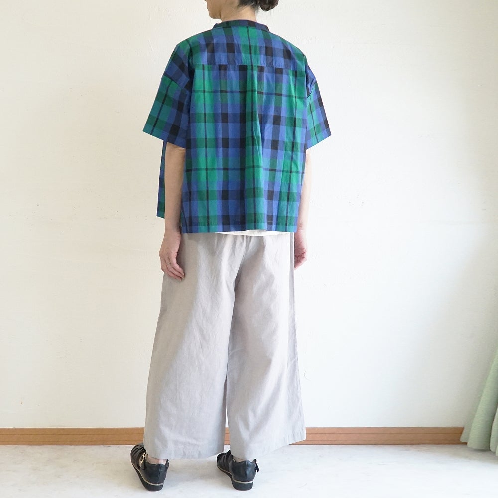 Branch m‘.,ブランチエム,ナチュラル,30代,40代,50代,60代,コットン,綿,ゆったり,ブラウス,綿ブラウス,シャツ,コットンシャツ,コットンブラウス,チェック,チェックブラウス、チェックシャツ