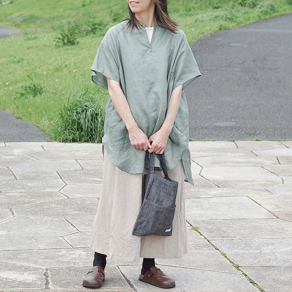 Branch m‘.,ブランチエム,ナチュラル,30代,40代,50代,60代,リネン,ゆったり,チュニック,リネンチュニック,割烹着,リネン割烹着,エプロン,リネンエプロン,チュニック,