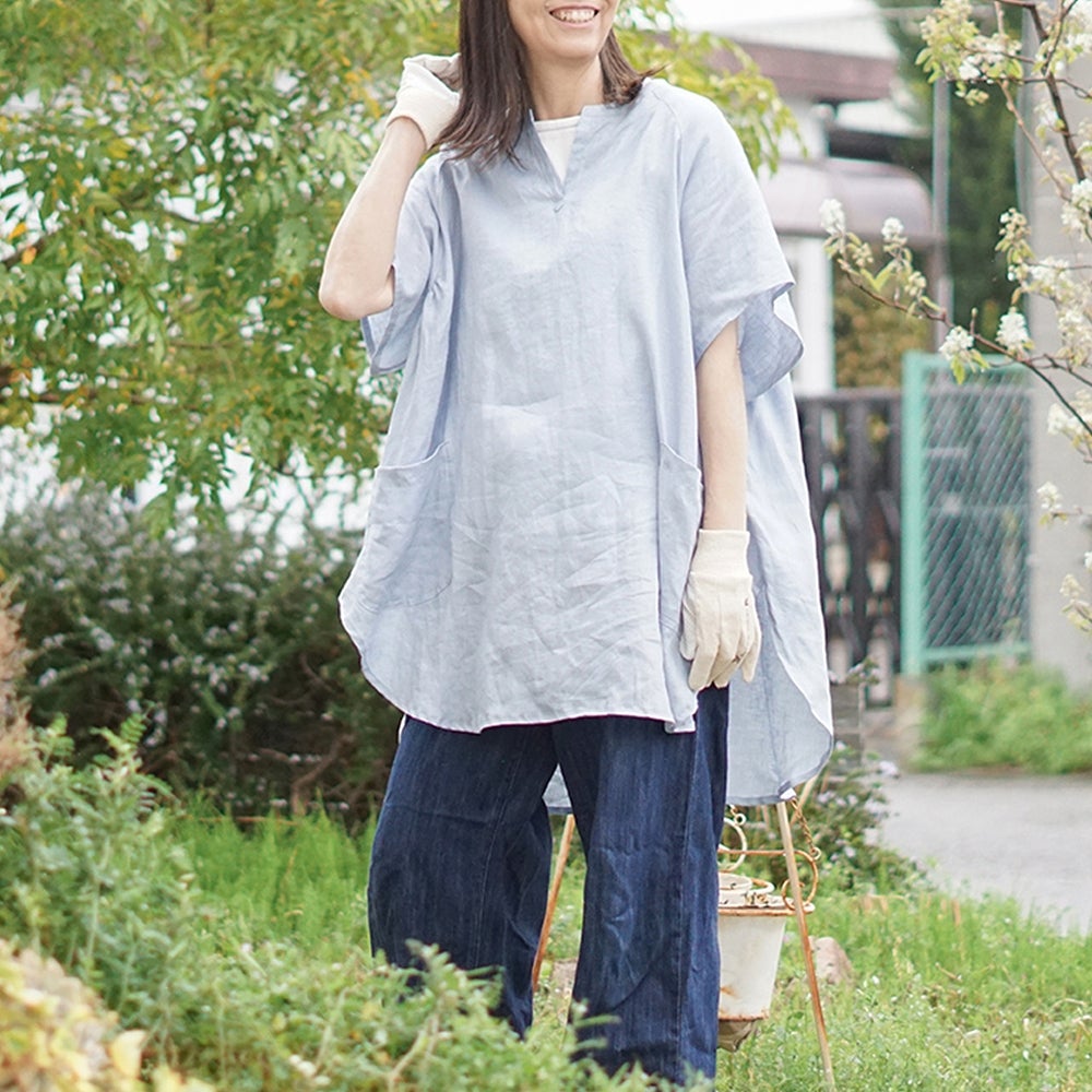 Branch m‘.,ブランチエム,ナチュラル,30代,40代,50代,60代,リネン,ゆったり,チュニック,リネンチュニック,割烹着,リネン割烹着,エプロン,リネンエプロン,チュニック,