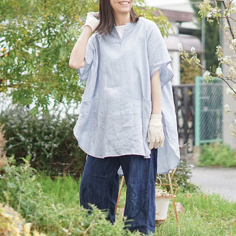 Branch m‘.,ブランチエム,ナチュラル,30代,40代,50代,60代,リネン,ゆったり,チュニック,リネンチュニック,割烹着,リネン割烹着,エプロン,リネンエプロン,チュニック,