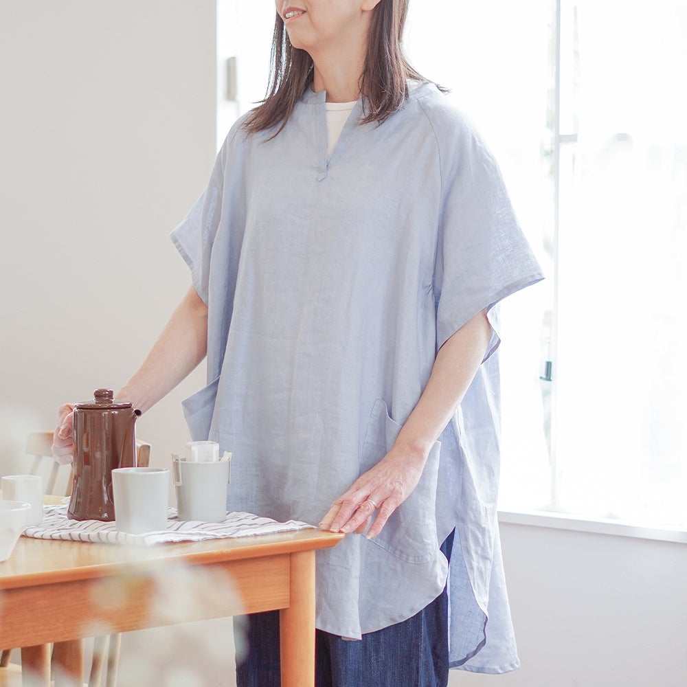 Branch m‘.,ブランチエム,ナチュラル,30代,40代,50代,60代,リネン,ゆったり,チュニック,リネンチュニック,割烹着,リネン割烹着,エプロン,リネンエプロン,チュニック,