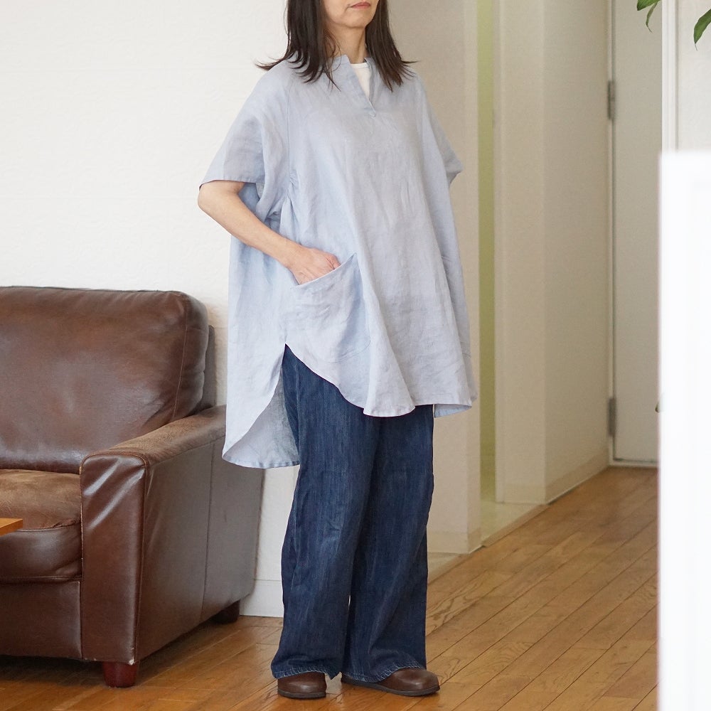 Branch m‘.,ブランチエム,ナチュラル,30代,40代,50代,60代,リネン,ゆったり,チュニック,リネンチュニック,割烹着,リネン割烹着,エプロン,リネンエプロン,チュニック,