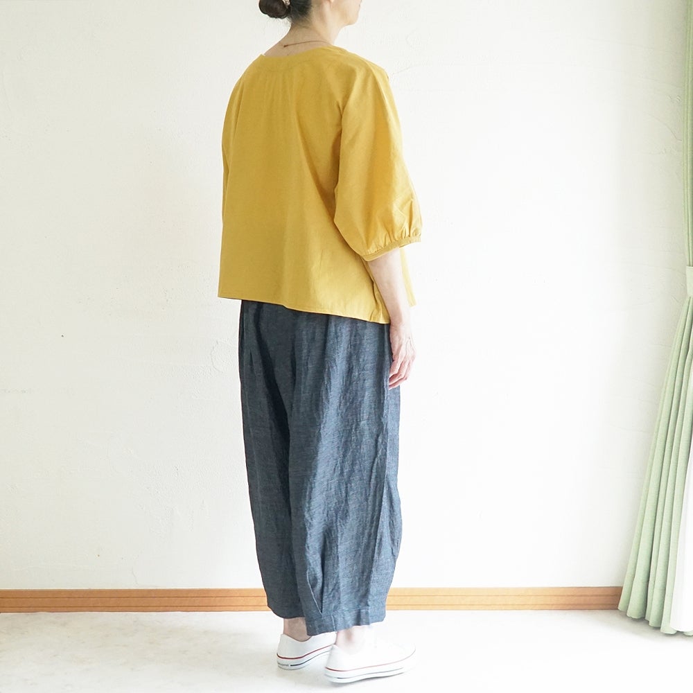 Branch m‘.,ブランチエム,ナチュラル,30代,40代,50代,60代,コットン,ゆったり,綿,チェック,ドルマンブラウス,ドルマンシルエット,プルオーバーブラウス,プルオーバー,